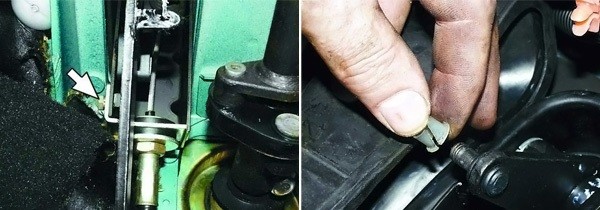Ключом «на 8» открутить болт крепления фиксатора как поменять неисправный тросик сцепления на ВАЗ 2110