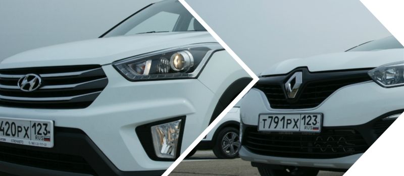 Сравнение комплектаций Renault Kaptur и Hyundai Creta сравнить Рено Каптур и Хендай Крета