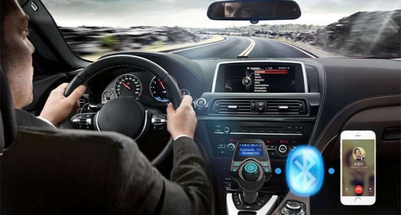 FM-transmitter в автомобиле fm трансмиттер автомобильный с bluetooth